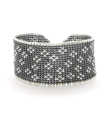 Brazalete Telar Plata Medio Miniflor Acerina